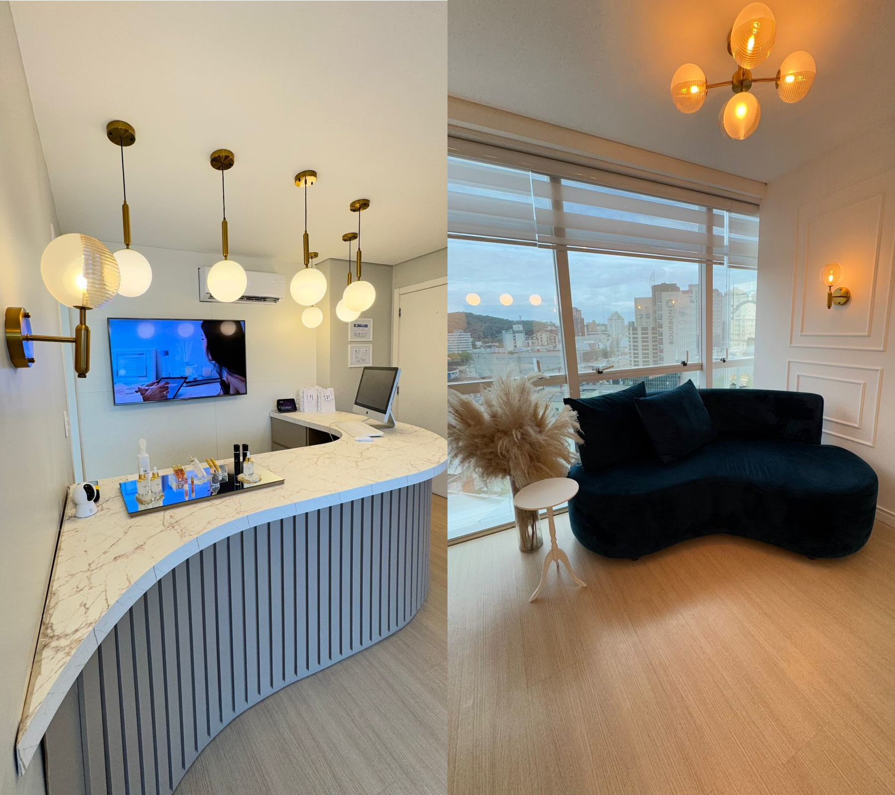 Foto da recepção da clínica da Dra Tuane Cássia